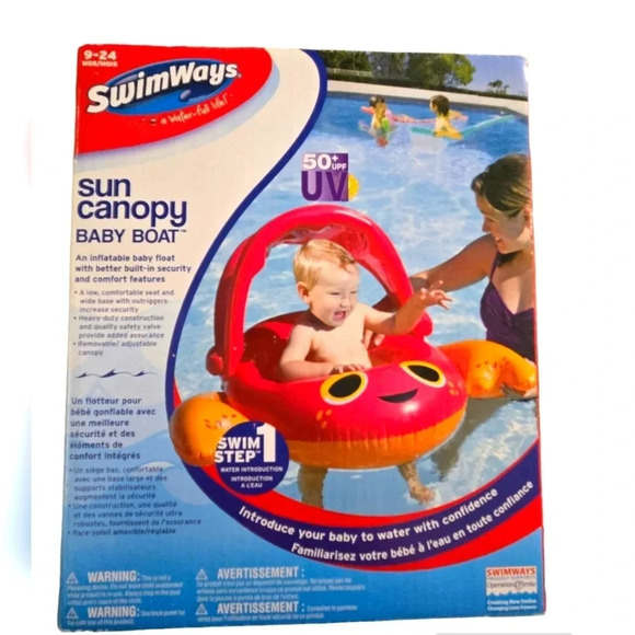 Swimways Sun Canopy Baby Boat - Picture 1 of 2